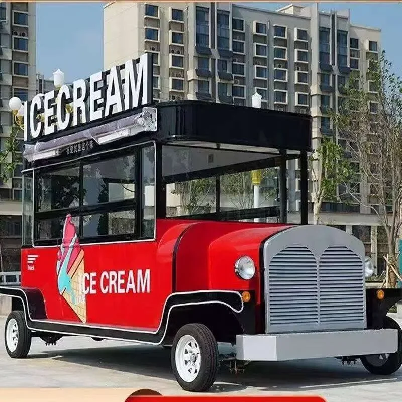Hot Dog Food Trailer Concession Cart Mobile Vending Stand Fully Equipped With Steamers Sinks For Outdoor Street Catering Shop