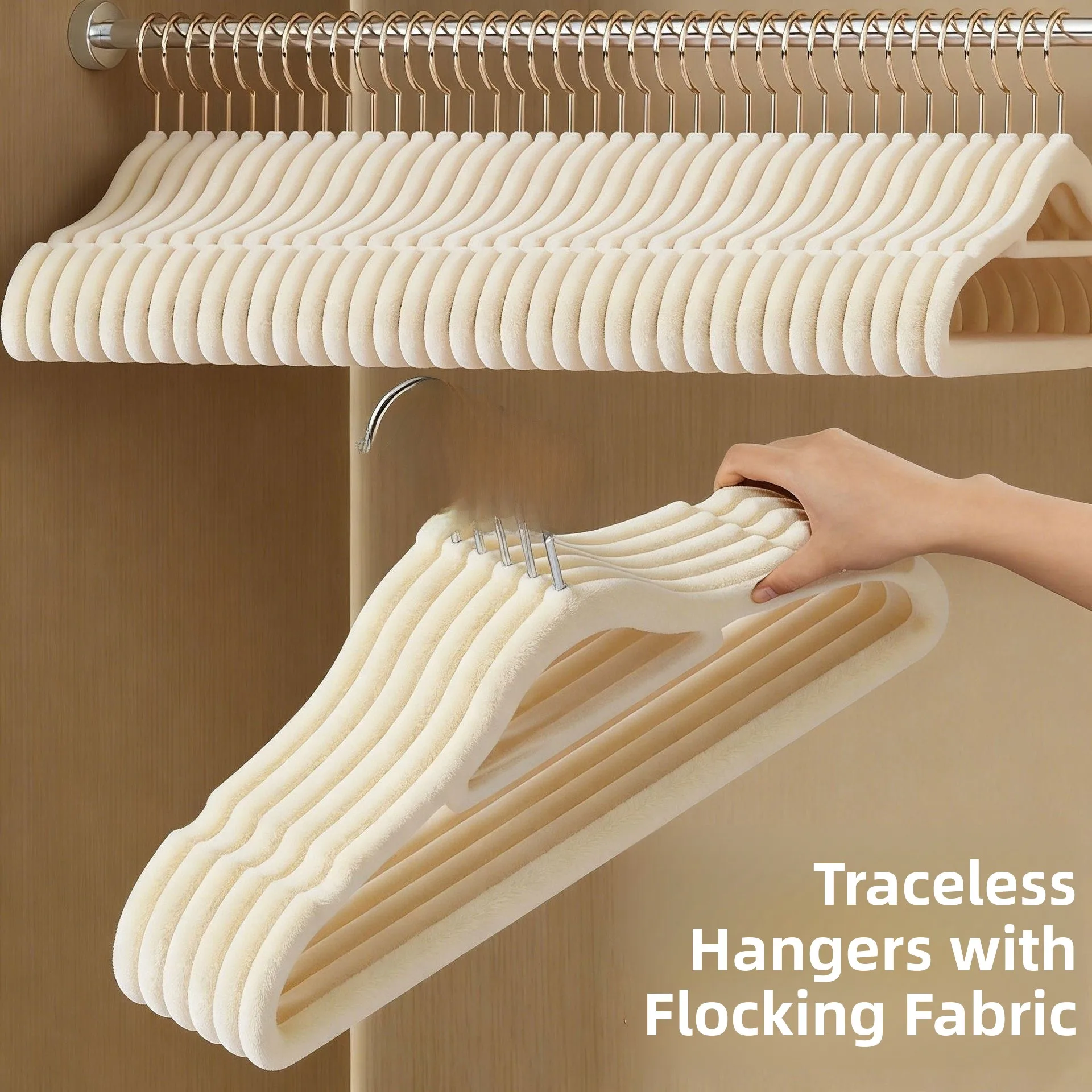 new-2026-flocking-clothes-hanger-home-use-hanging-clothes-smooth-surface-no-trace-anti-slip-clothes-drying-professional-organ