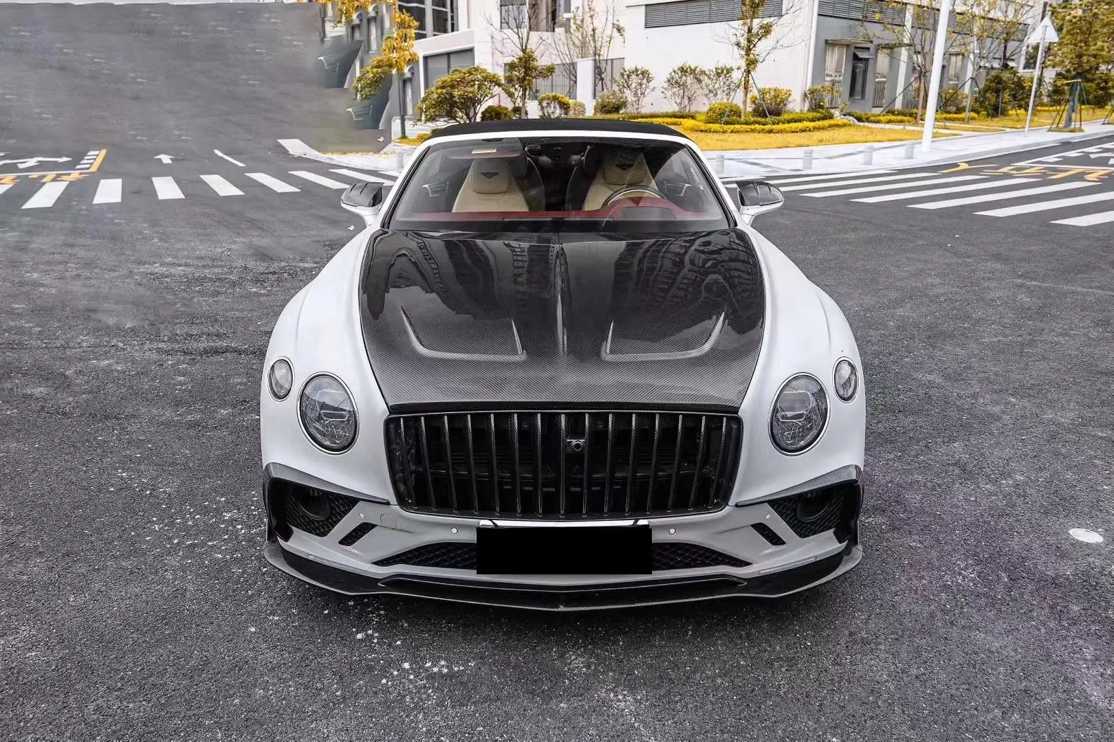 JT New For Bentley Continental GT/GTC M Style Carbon Fiber Body Kit Front Bumper Rear Diffuser Spoiler Hood Conversion Bolt-On 6