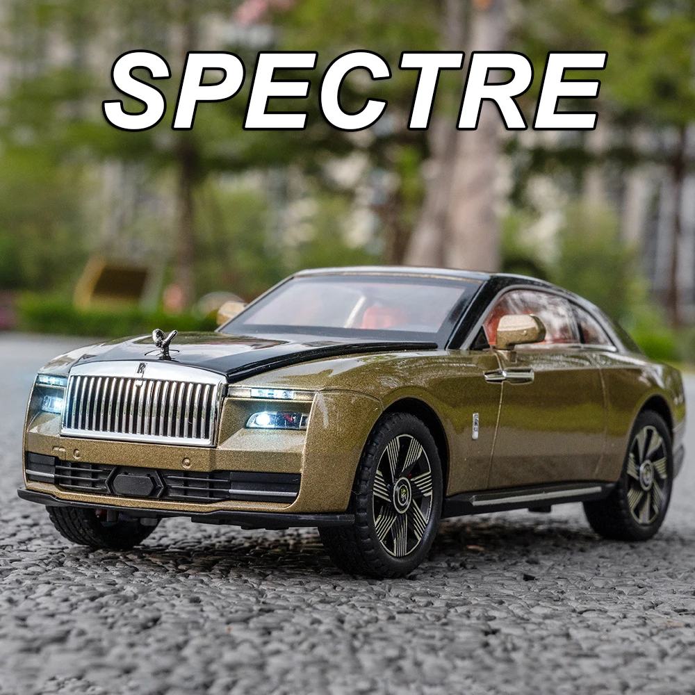 Rolls Royce Spectre Dawn – modèle en alliage moulé sous pression, échelle 1:24, jouets de voiture, son et lumière, portes rétractables, véhicules ouverts, cadeaux de noël pour enfants