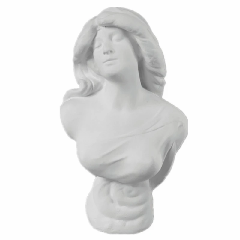 

Girl a plaster statue 43cm bust plaster sculpture ornament model art sketch teaching aids