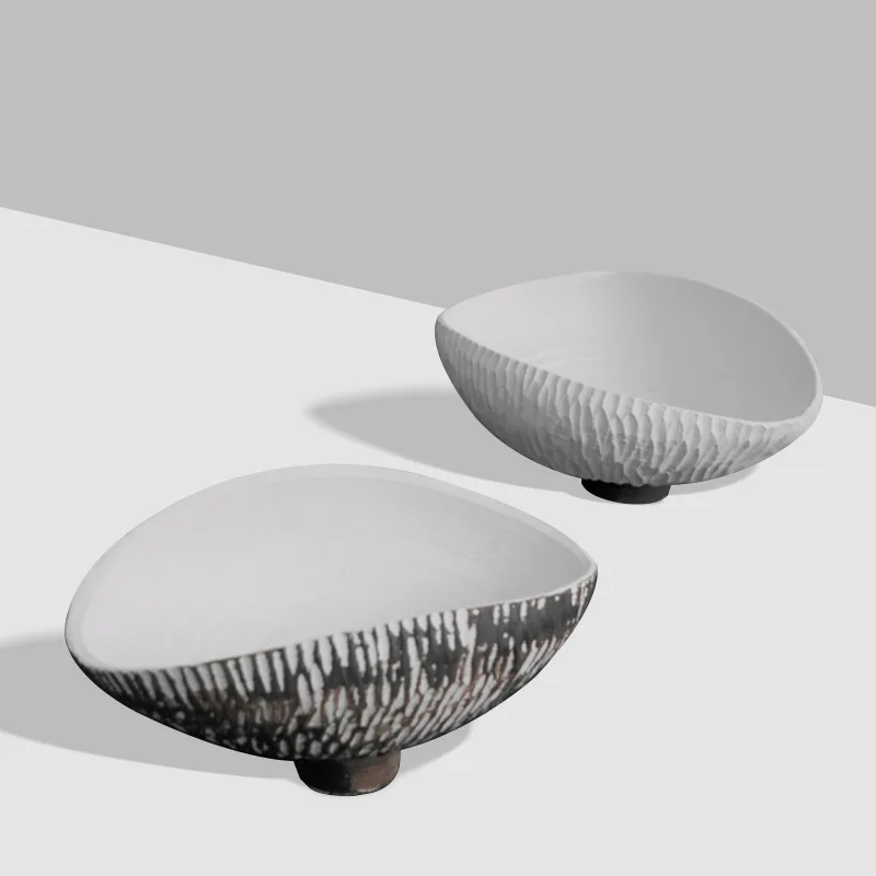 Wabi Sansan fruit plate retro tray, old fruit plate candy dried fruit living room model room ornament storage