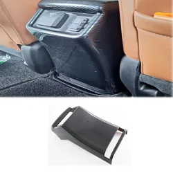 For Isuzu MU-X MuX 2022 2023 2024 ABS Carbon Fiber Rear Seat Air Armrest Box Condition Vent Outlet Cover Trim Car Accessories