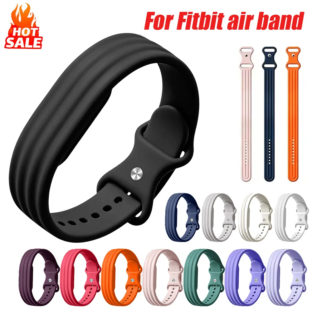 Silicone Loop Sport Strap for Google Fitbit Air band Breathable Bracelet For Fitbit air Wristband Correa Replacement Accessories