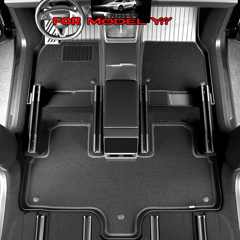 For Tesla Floor Mat Model YL 2026 Car Trunk Mat Set Luggage Mat TPE Waterproof Anti-Slip Set LHD Floor Liner Mat Accessories