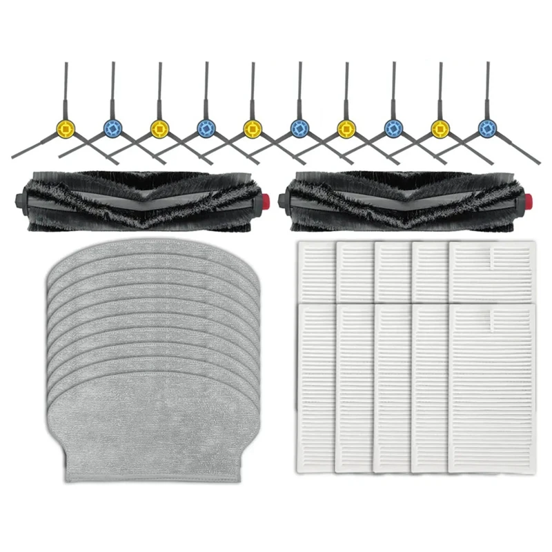 【Berserkk】Para Midea VCR21LDSW / Midea M6 Robô Aspirador de pó Mian Escova Lateral Mop Pano Filtro Hepa Peças de Reposição