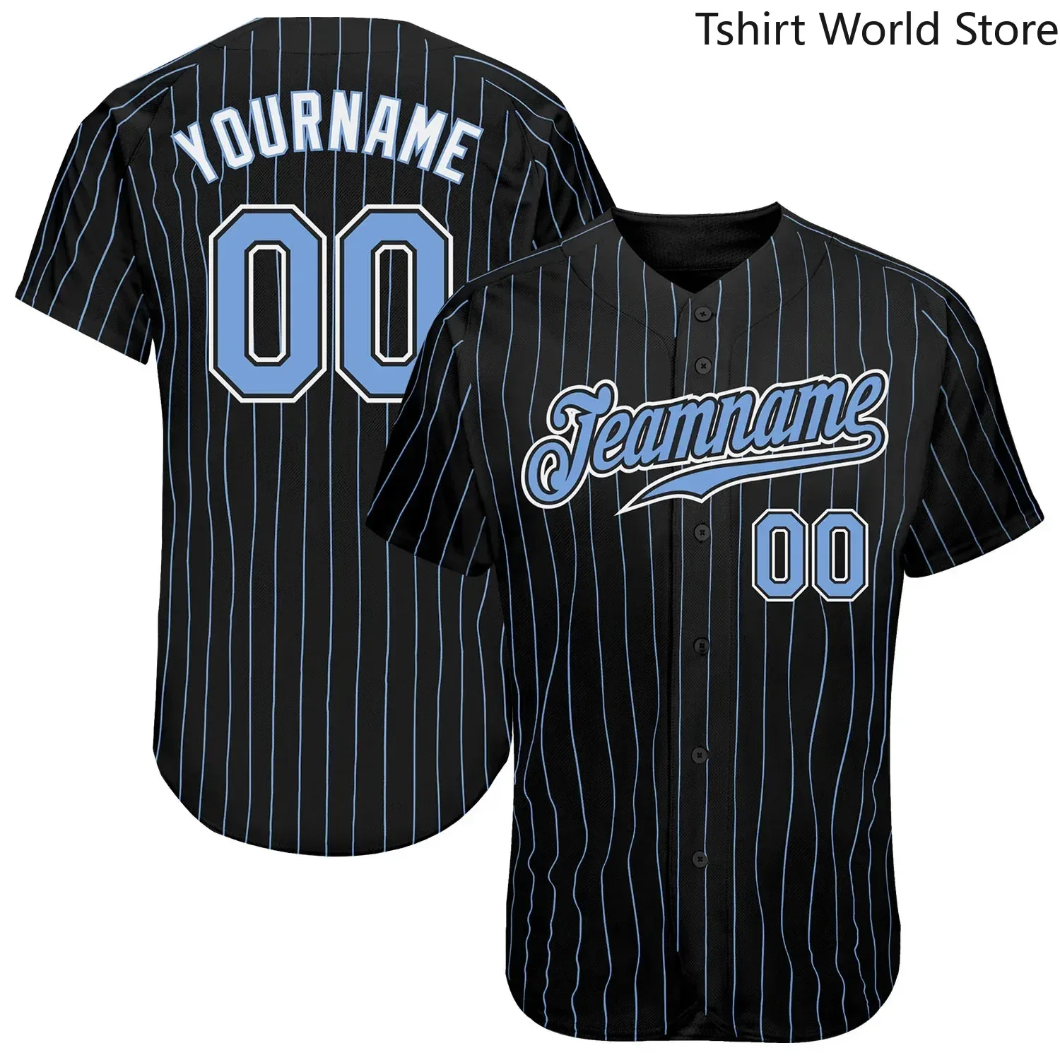 Blue Color Vintage Custom Baseball Jersey Shirt 3D Printed for Men and Women Shirt Sport Unisex Tops