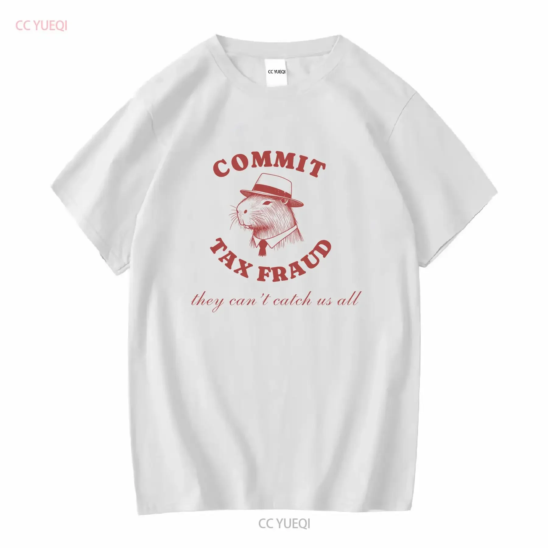Commit Tax Fraud Capybara T-Shirt UNISEX FREESHIP Vintage Washed Top für den täglichen Gebrauch Weiche Unisex-Mode Stilvolle Homme