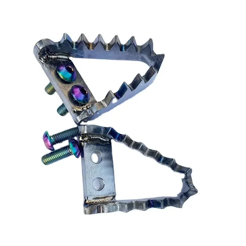 Motorcycle Footpeg Bracket and Footrest Lightweight Precious Metals CNC Machined with Drilling and Broaching