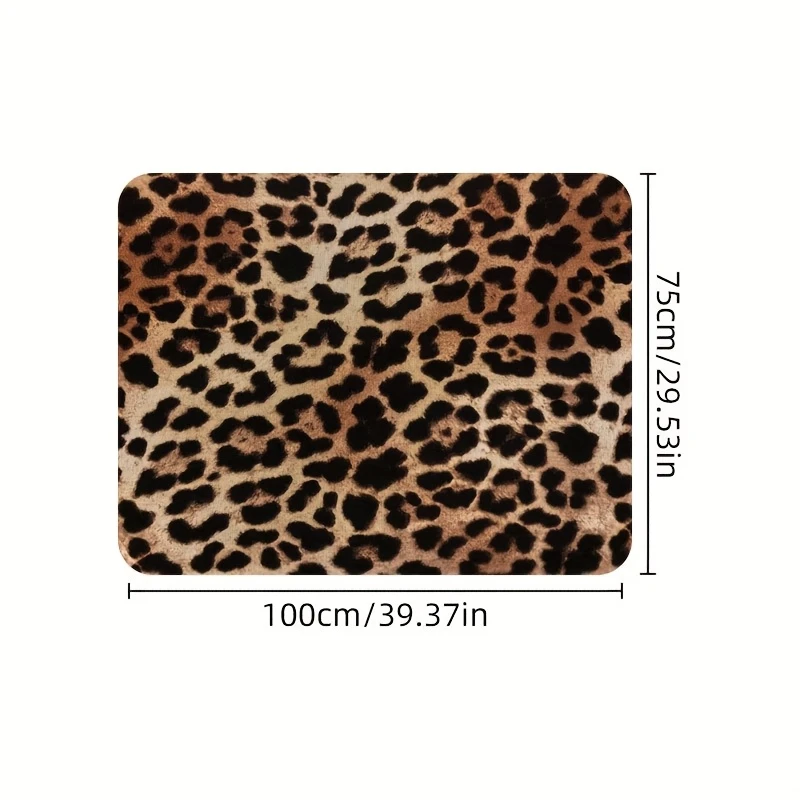 Retro Leopard Print Trunk Mat, Vintage Cargo Liner, Wear-Resistant Boot Protector, Universal Fit Car Accessories, Non-Slip