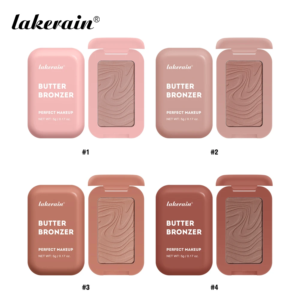 Matte natuurlijke wangboter Blush Cream Gezichtscontouren Cosmetica Poeder Make-up Enkele naaktkleur Boter Bronzer Tint