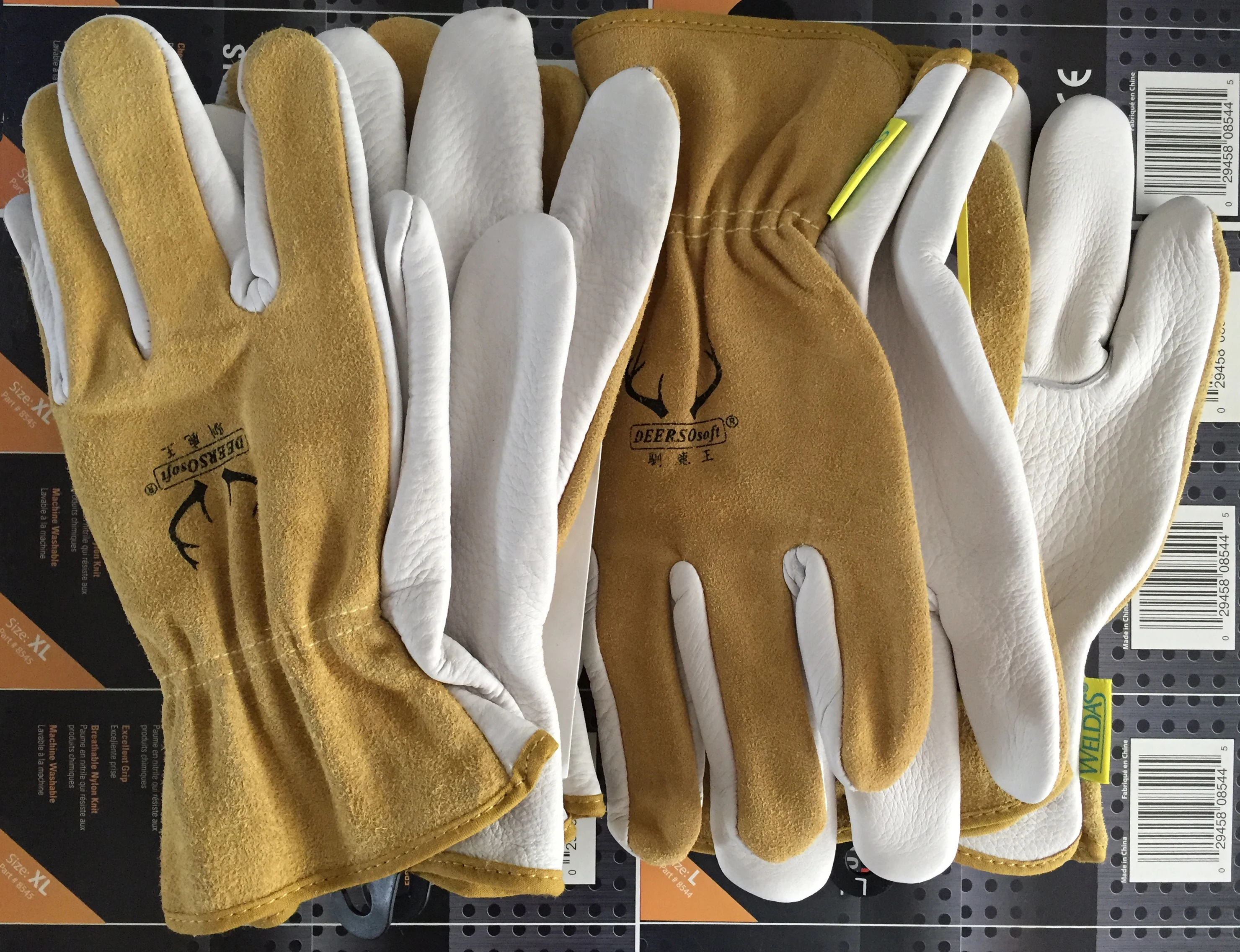 Argon arc welding gloves driver mechanics deerskin short TIG MIG gloves high temperature resistant cowhide welder glove