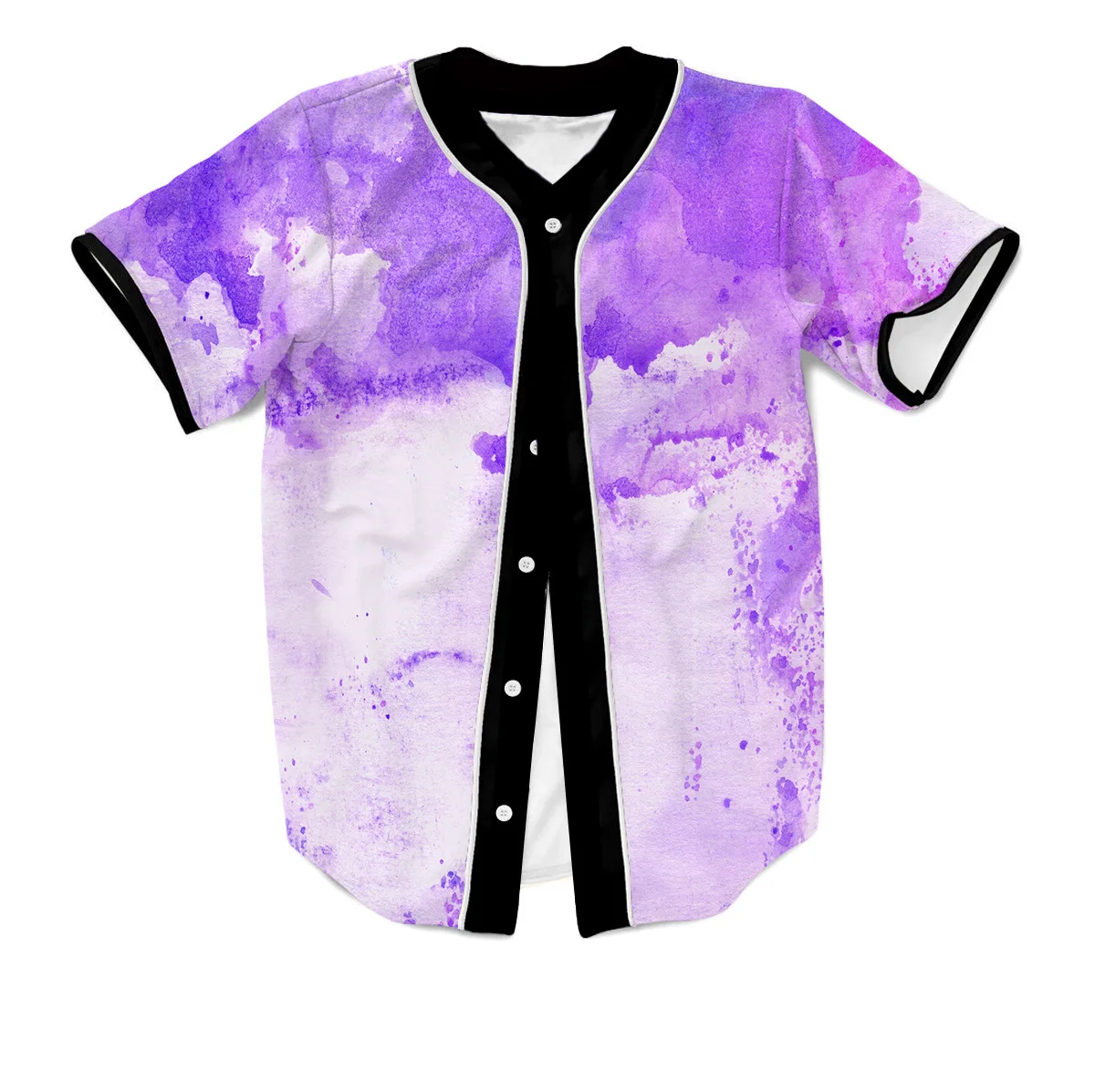 Camisa de manga corta de temperamento de moda de gama alta, camisa de béisbol de manga corta con estampado contrastante, serie de colores, MB27