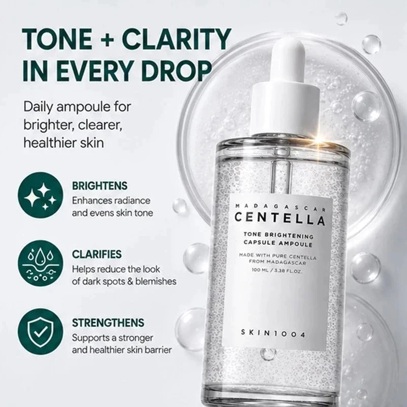 Korean Tone Balancing Capsule Ampoule Serum,Facial Hydrating Niacinamide Essence Uneven Skin Tone Beauty Skincare Products 100ml