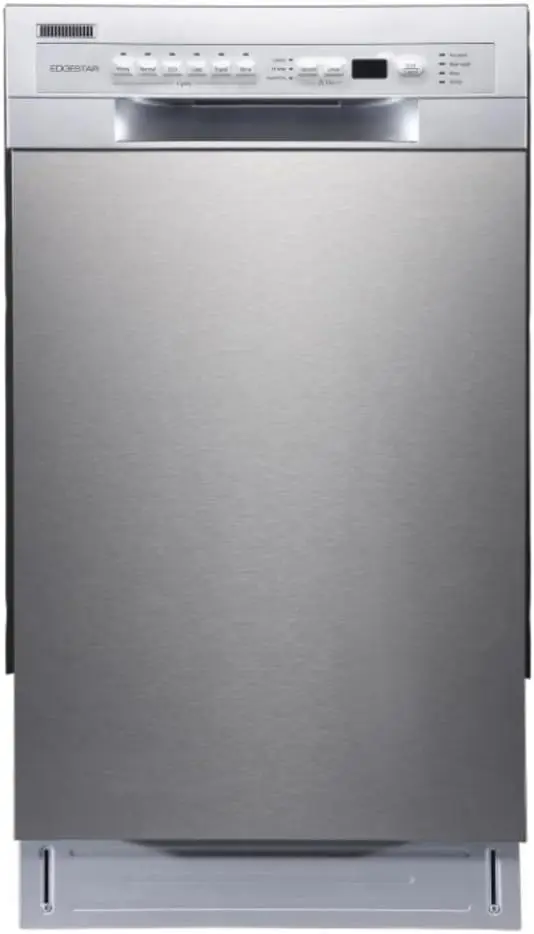 1802 18 Inch Wide 8 Place Setting Energy Star Certified Built-In Front Control Dishwasher - Stainless Steel