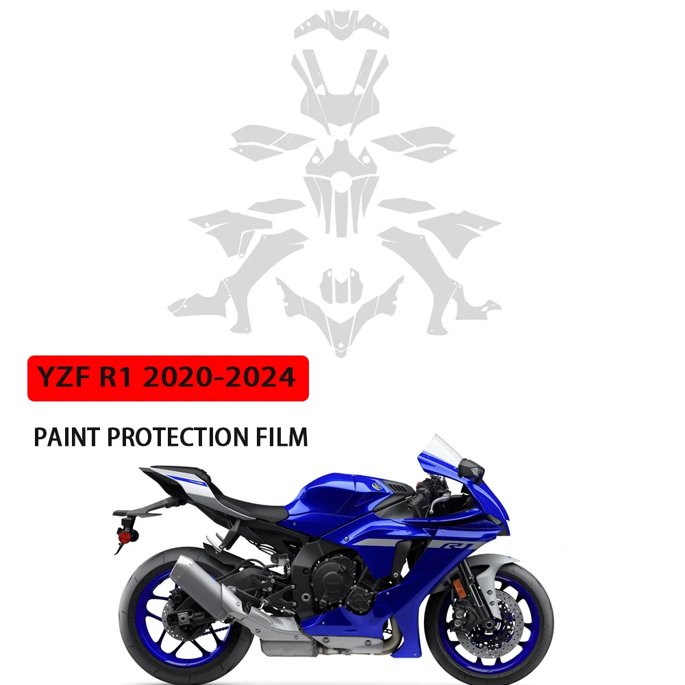 For Yamaha YZF-R1TPU R1 PPF Fits YZF R1 2020-2024  Paint Protection Film Transparent Motorcycle Ultra-Thin Anti-scratch Parts