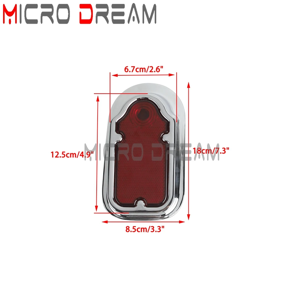 Motorcycles 12V Tombstone Tail Light Taillamp Rear Red Stop Lights For Harley Road King Steet Bob Choppers Cruisers Custom