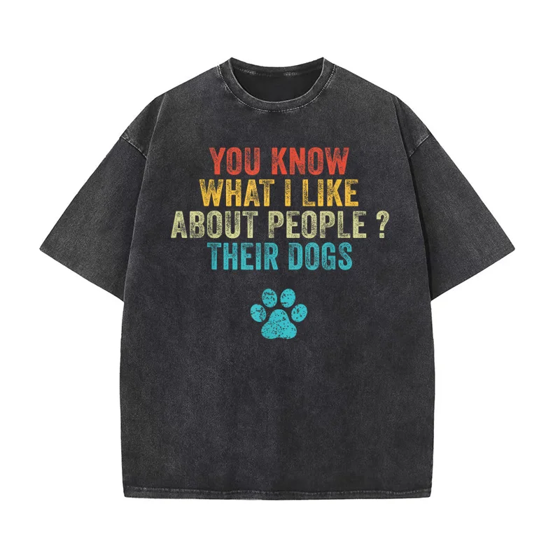 

Забавная футболка You Know What I Like About People Their Dogs Dog Lover, мужские футболки с короткими рукавами, мужская одежда, мода
