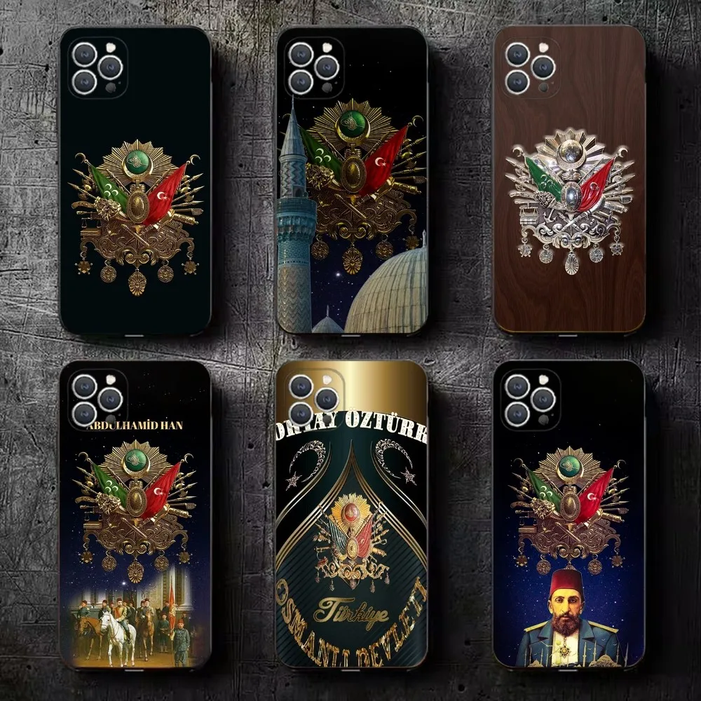 

Ottoman Empire Coat Of Arms Phone Case For iPhone 15,14,13,12,11,Plus,Pro Max,XS,X,XR,SE,Mini,8,7 Soft Silicone Black Cover