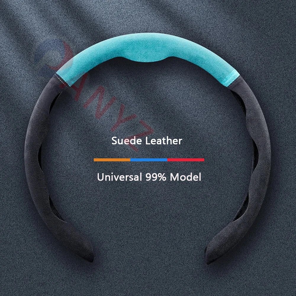 For Chevrolet Car Steering Wheel Covers Suede Leather Auto Parts Fit Cruze Captiva Lacetti Aveo Niva Spark Sonic Trax Camaro