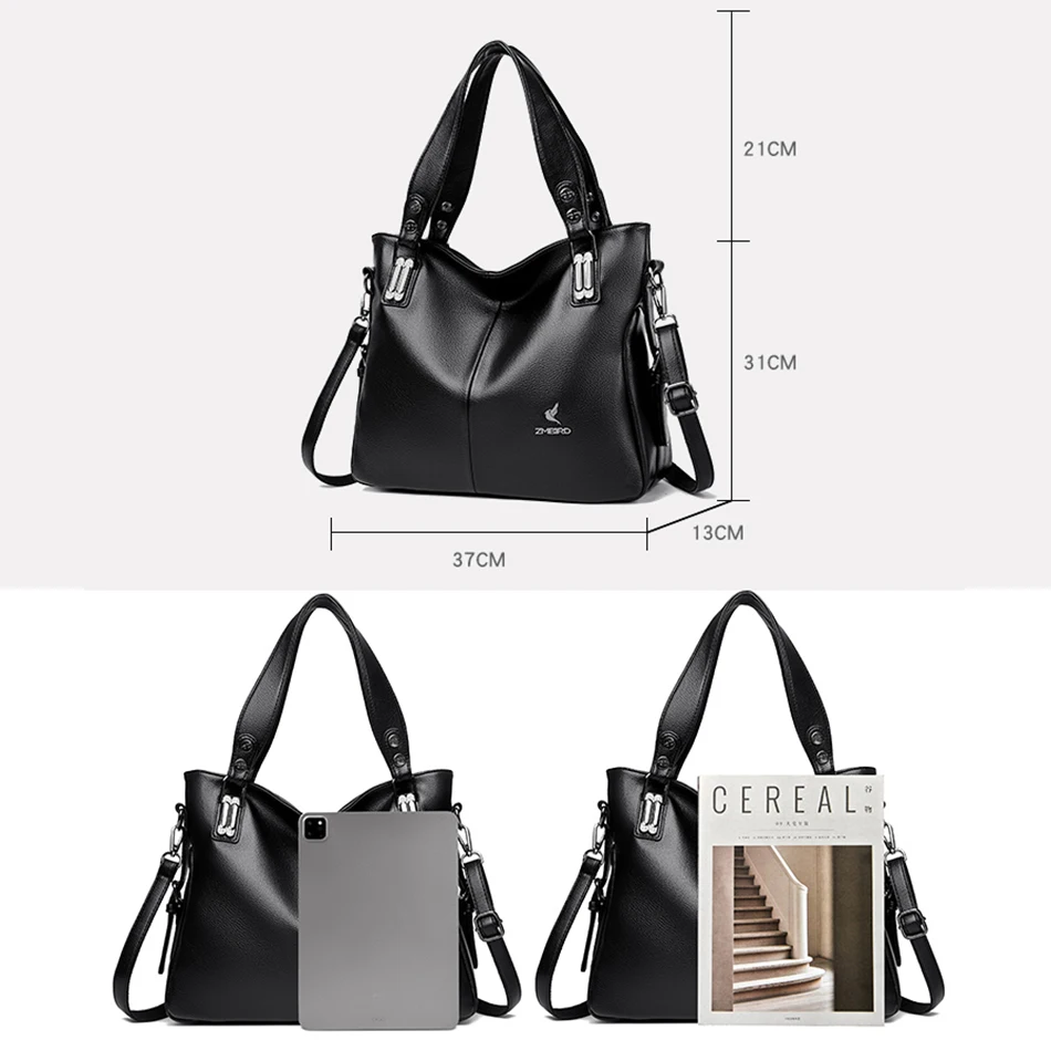 Genuine Brand Women Tote Bag Shoulder Crossbody Bags for Women 2024 Ladies High-capacity High Quality Leather Top-handle Bag Sac