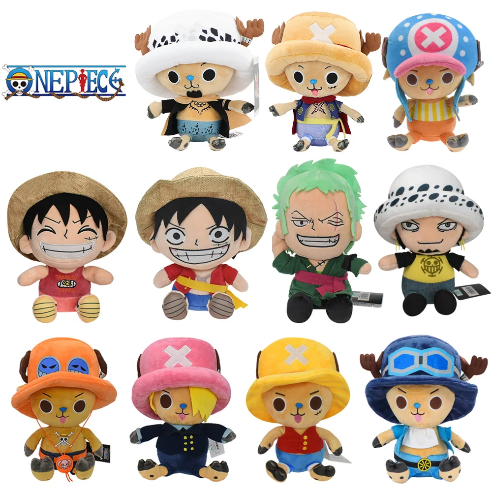 One Piece Original Plush Doll Straw Hat Pirates Luffy Sanji Sabo Tony Tony Chopper Anime Souvenirs Plushies Stuffed Toy Gifts view 2