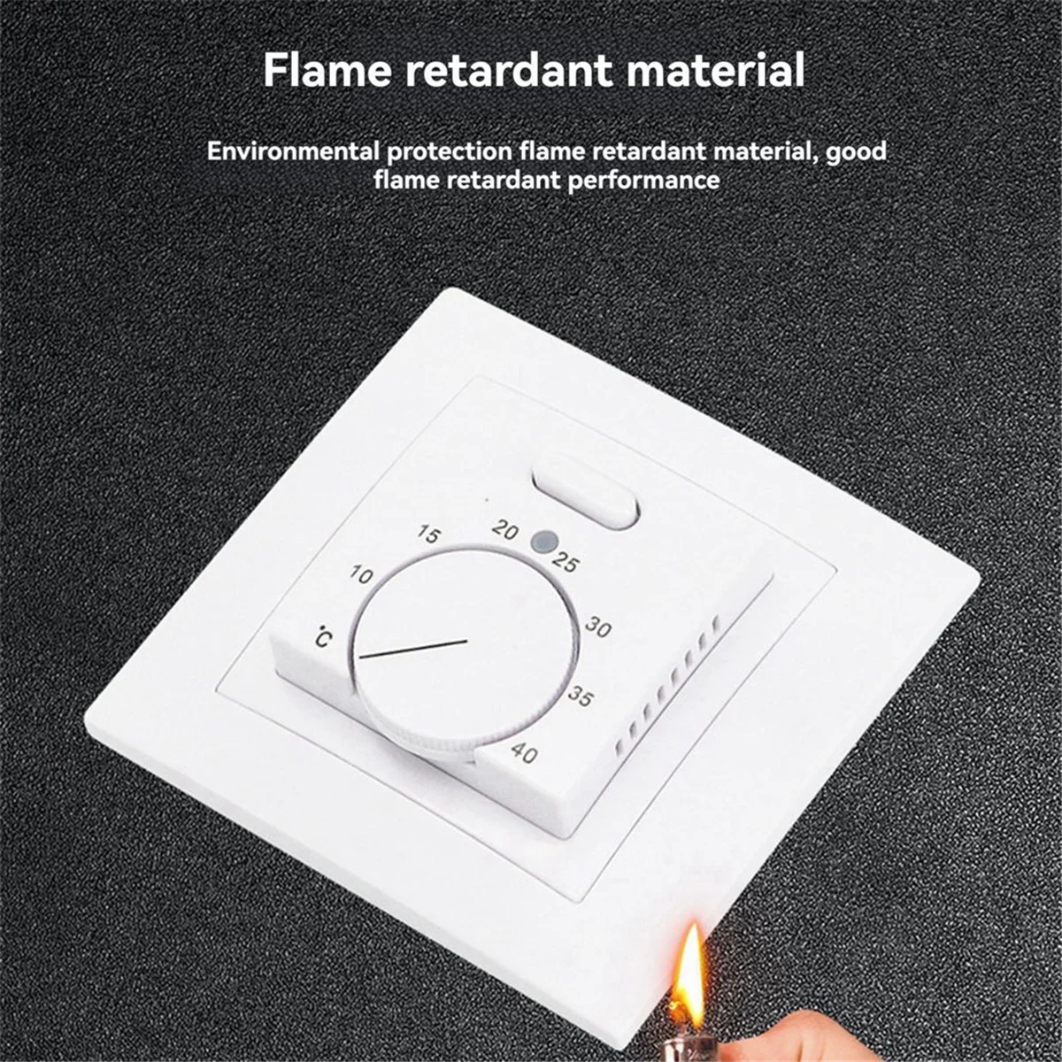 Termostat lantai ruangan MK05, termostat 220V 16A pengontrol temperatur untuk sistem pemanas lantai hitam