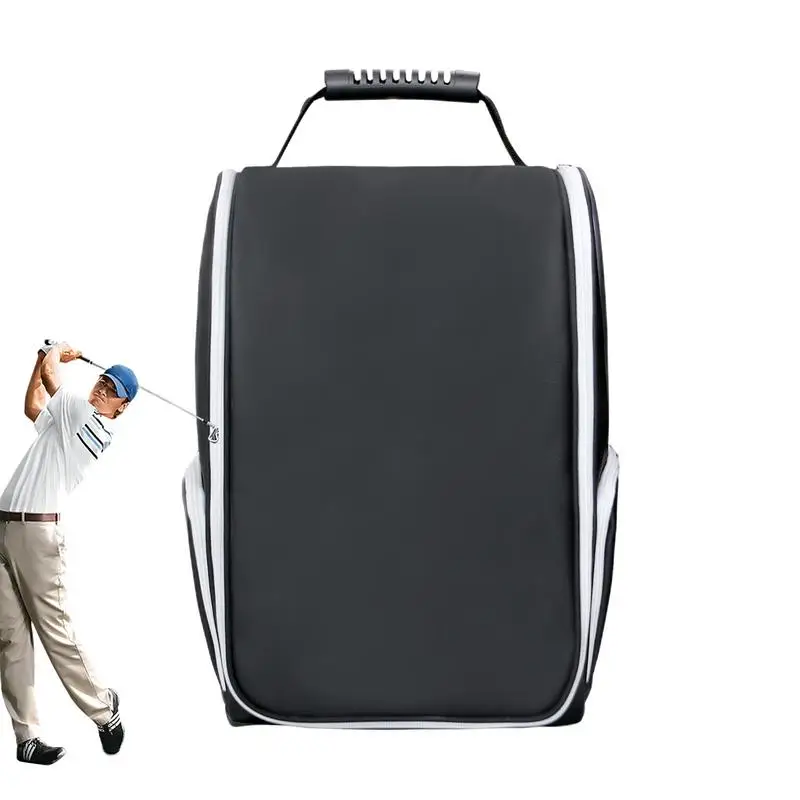 Golf Shoe Bag Large Capacity Shoe Bag With Side Pockets Travelling Shoe Container With Bottom Vent For Golf Shoes T-Shirts