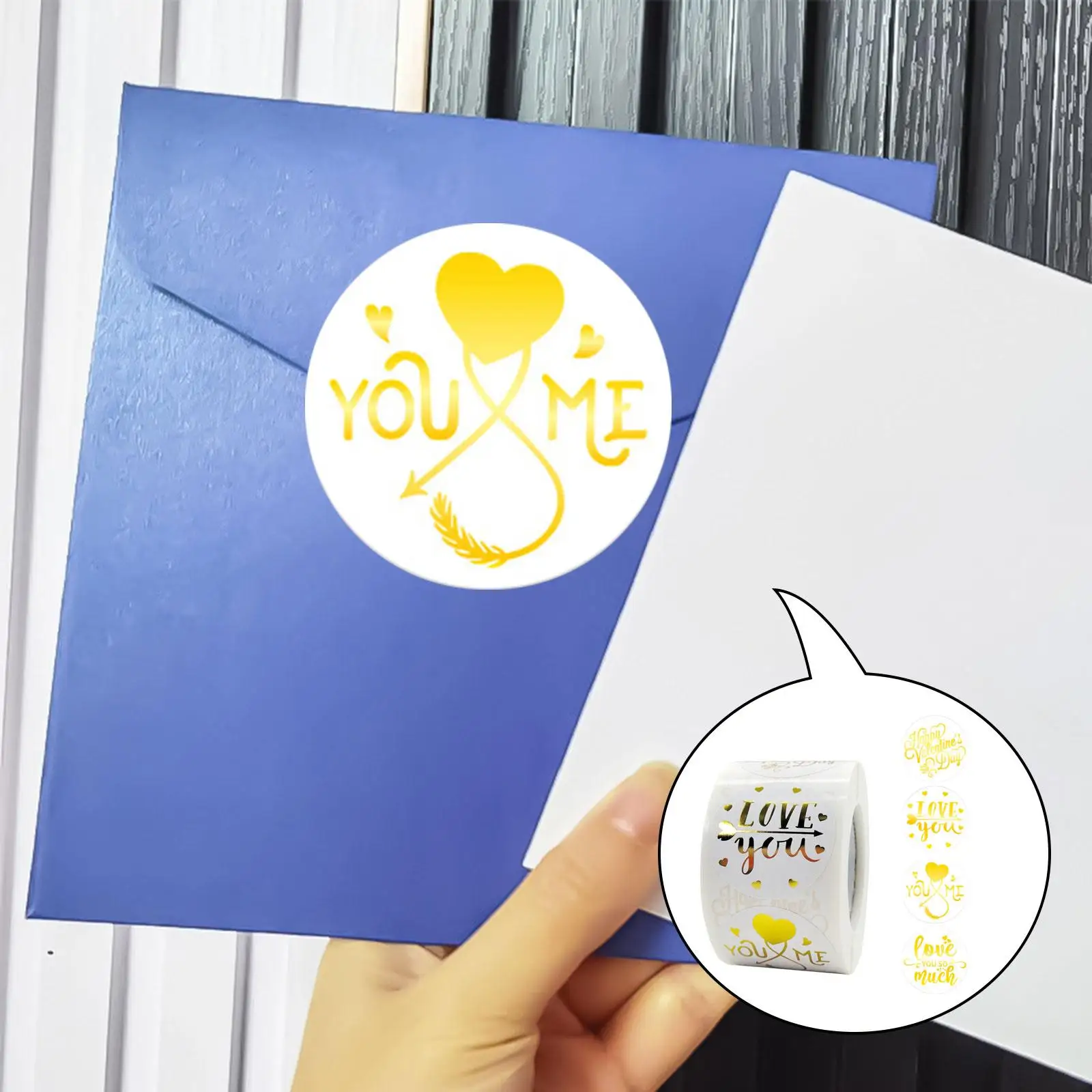 500Pcs Romantic Valentines Day Stickers for Box Envelopes Boxes Wedding