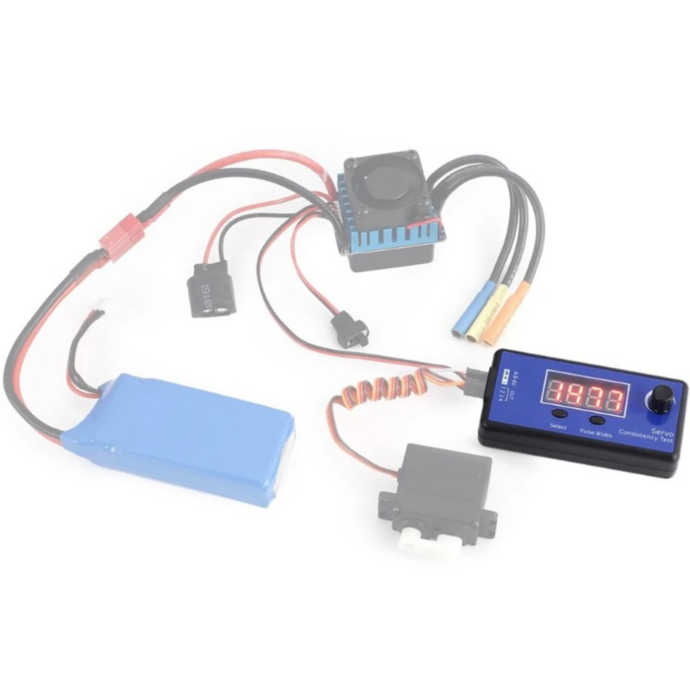 DC5-6V Digital Servo Tester/ESC Consistency Tester for FPV RC Helicopter Airplane Car Servo Tester Tool PPM Signal Test