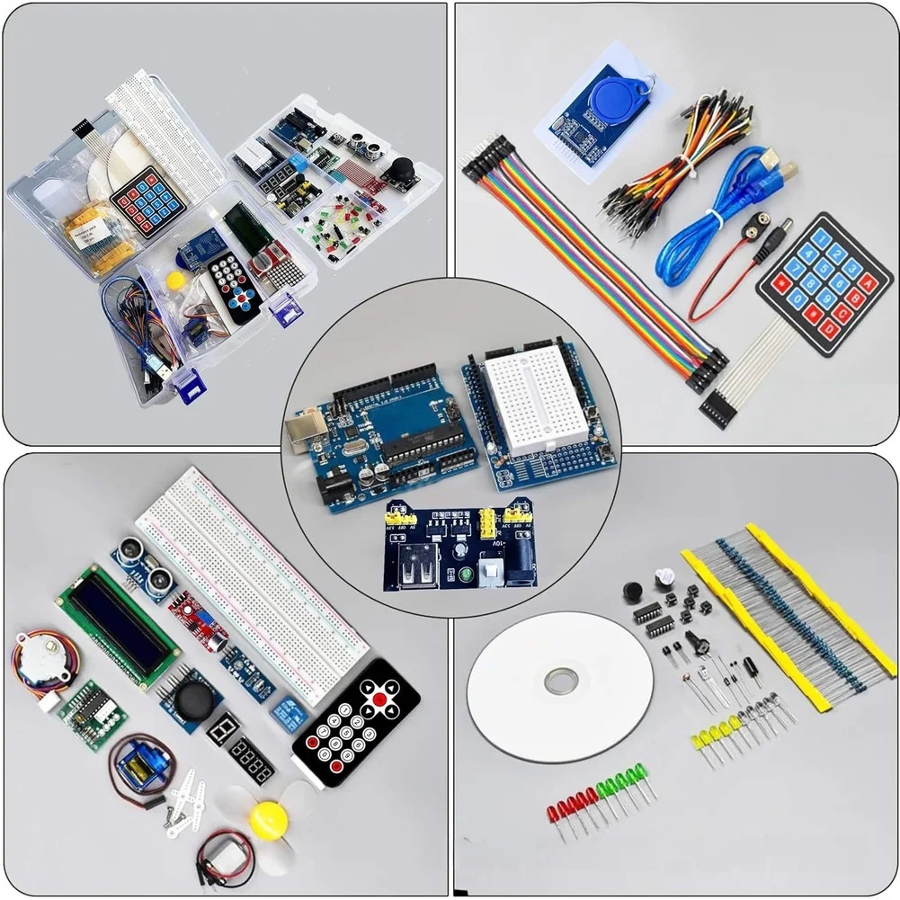 Electronics Kit Compatible with For ARDUINO R3 and For MEGA328 Featuring Temperature Sensor and One-Wire Communication