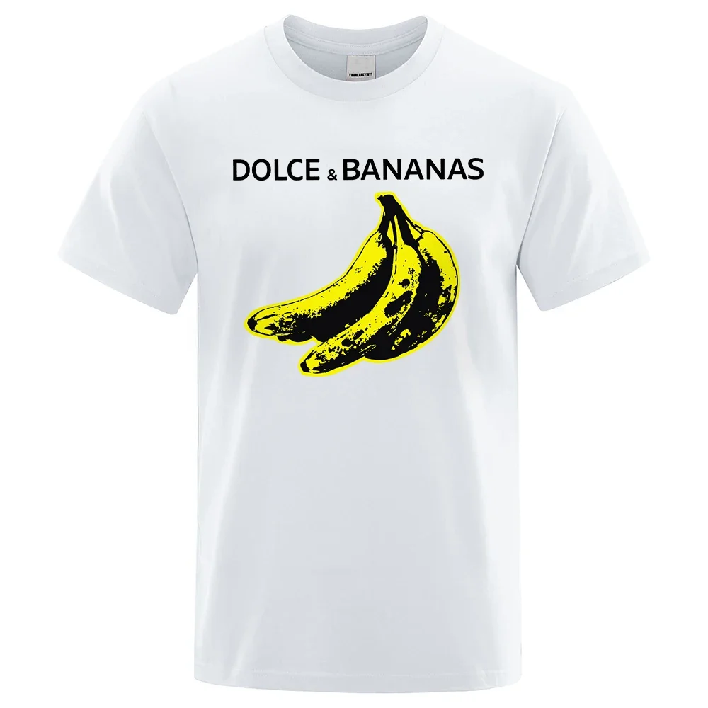 2025 Dilce & Banana مضحك تي شيرت مطبوع الرجال فضفاض المتضخم ملابس بأكمام قصيرة الشارع القطنية الرجال