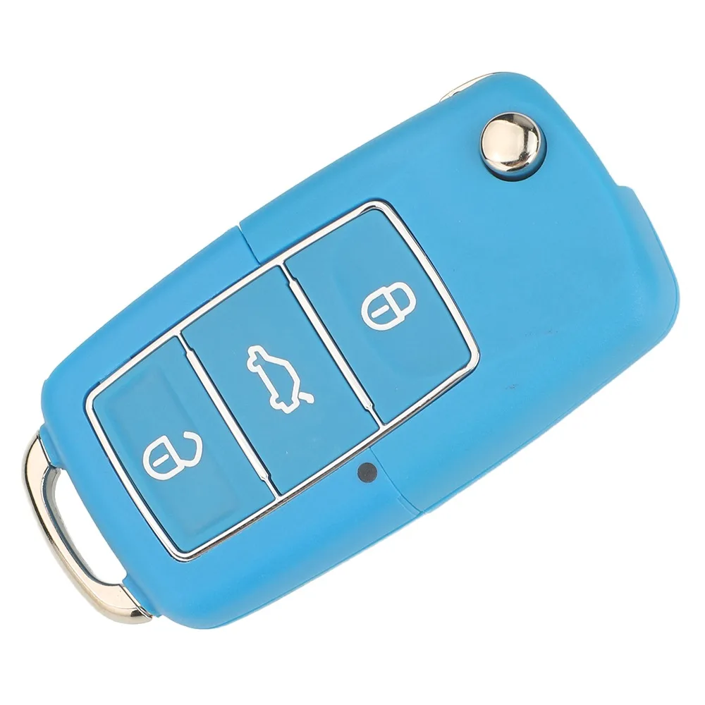 JYQ 3 Button Replacement Flip Remote Auto Car Key Shell Cover For Volkswagen VW Jetta Golf Passat Beetle Polo Bora Seat Skoda view 4