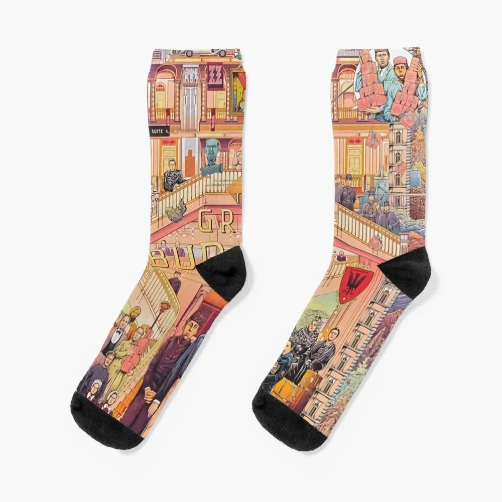 

The Grand Budapest Hotel Socks funny sock floor short aesthetic Socks For Man Women's