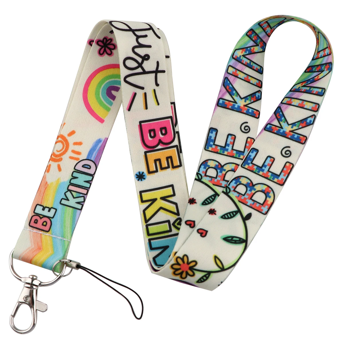Rainbow Lucky Day Pink Lanyard Charm, Gift