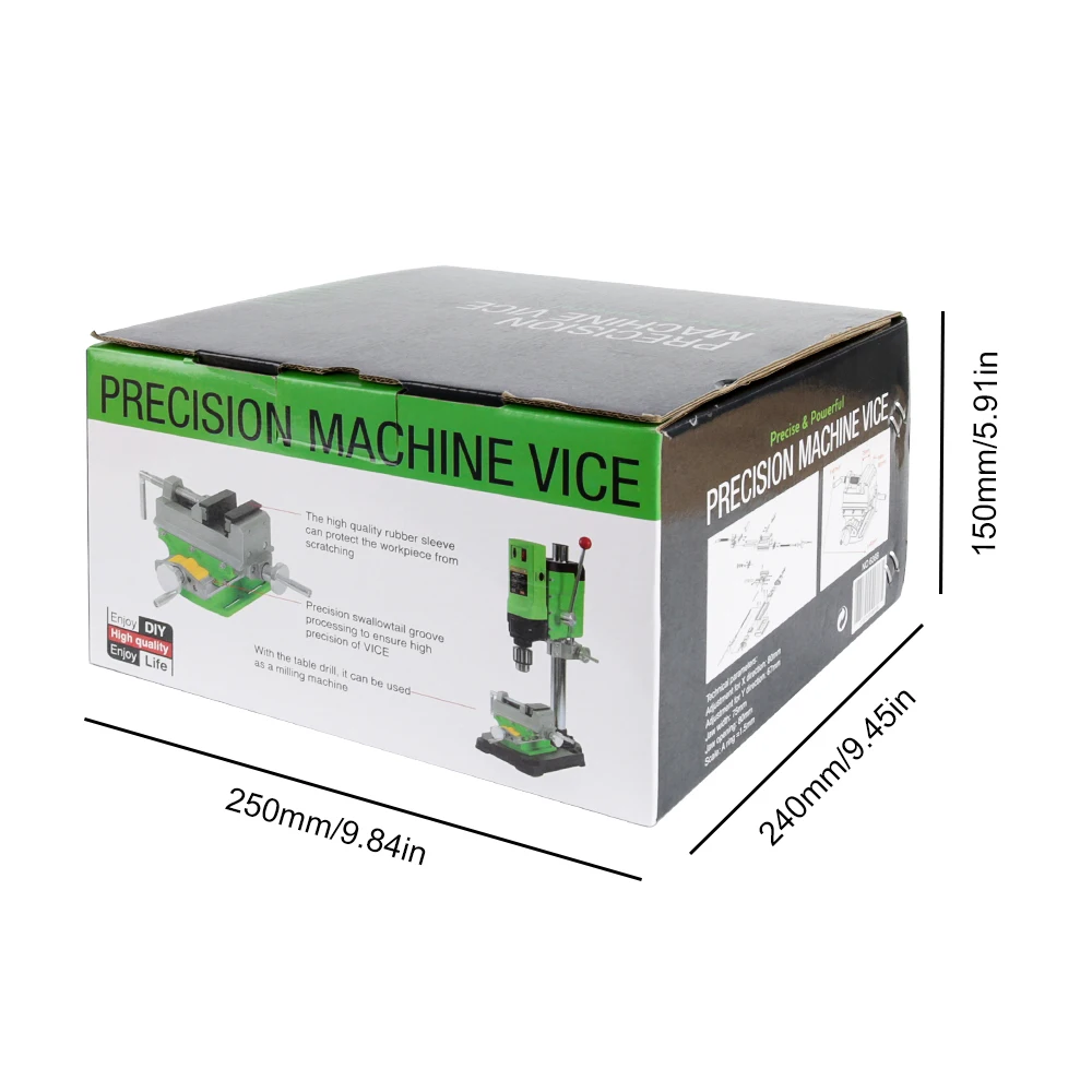 Imadło krzyżowe Allsome BG-6368 3-calowe z podwójnym posuwem do frezarki i wiertarki, imadło krzyżowe do wiertarki