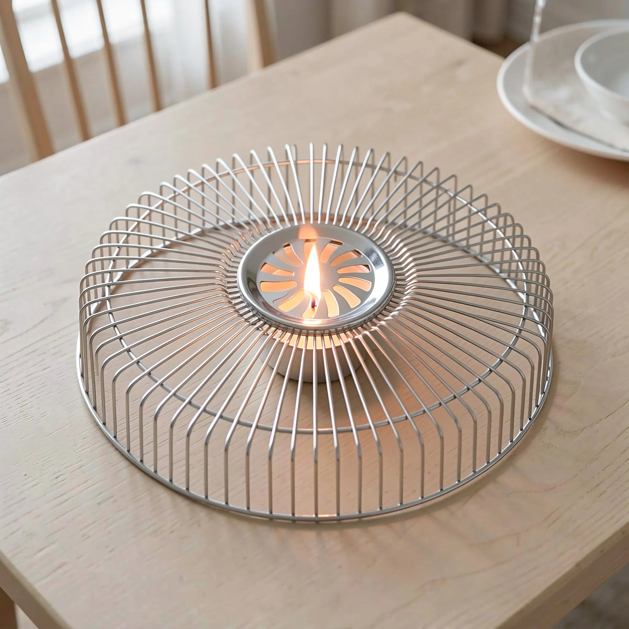 9 Inch Electric Heater Mesh Cover Heavy Duty Iron Safety Grille Electric Brazier Protective Guard Fire Basket Fireplace Mesh
