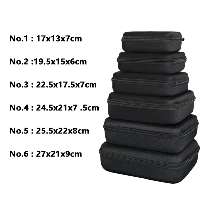 3PCS/1PCS EVA Storage Box Travel Zipper Bag Portable Protective Storage Outdoor Tools Organizer Multi-color Accessories Case