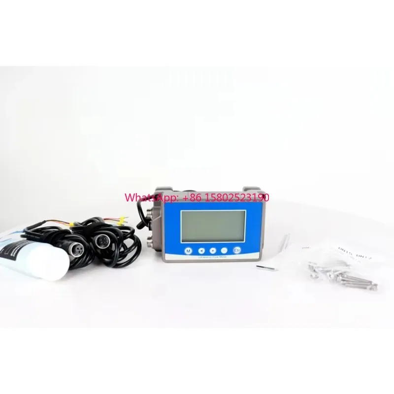 

DN15-DN40 Digital Variable Area Water Flowmeter Small Pipes Clamp-on Sensor +/-1% Accuracy LCD OEM ABS 0-15m/s