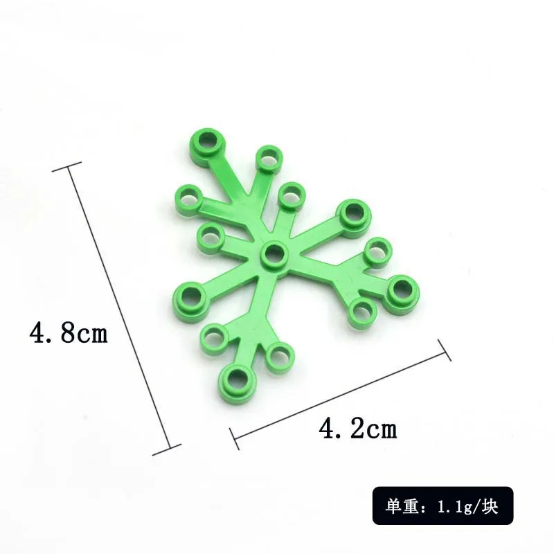 20pcs Small Particle Building Block Parts Forest Plants Branch Large Leaf Trees Leaves Compatible with Lego 2417 DIY Toys