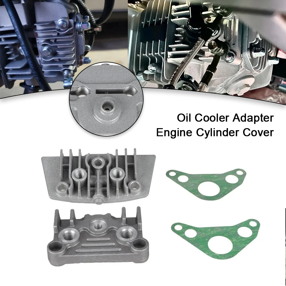Universal Oil Cooler Adapter Engine Cylinder Cover for 50-140CC Pit Bike ATV Monkey Bike Radiator Parts