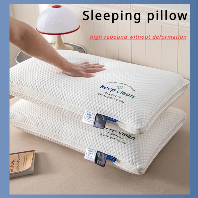 3D Neck Pillow with High Elasticity and Non Collapse, Soft Neck Protection, Single Person Sleeping Pillow Hotel Home Bedding