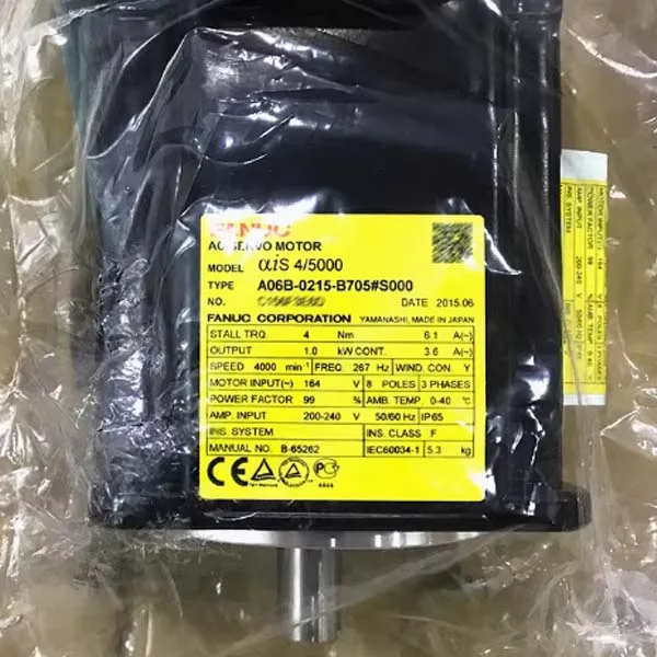 

A06B-2215-B705 Серводвигатель с тестовой связью A06B-2215-B705 Двигатель сервопривода станок с ЧПУ A06B-2215-B705