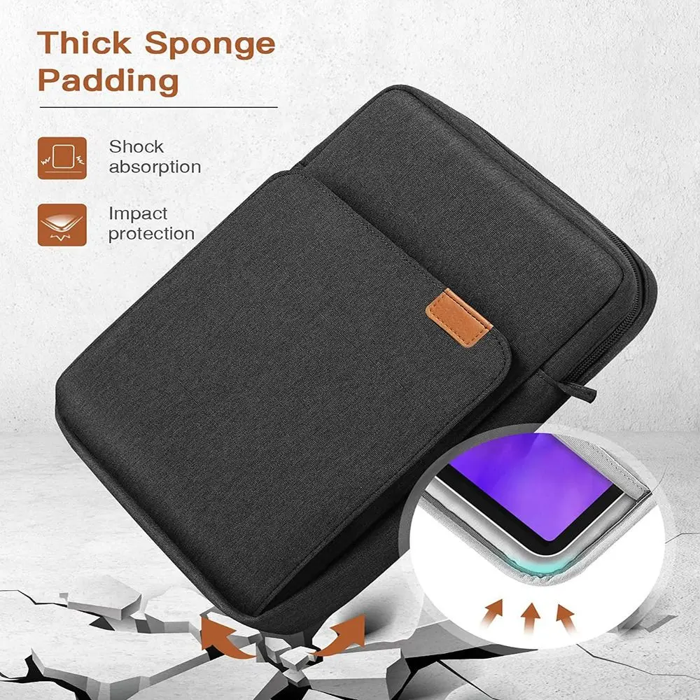 9/11/13.3 inch Tablet Sleeve Case Universal Concealed Hand Strap Shoulder Bag Shockproof Wear-resistant Carrying Bag