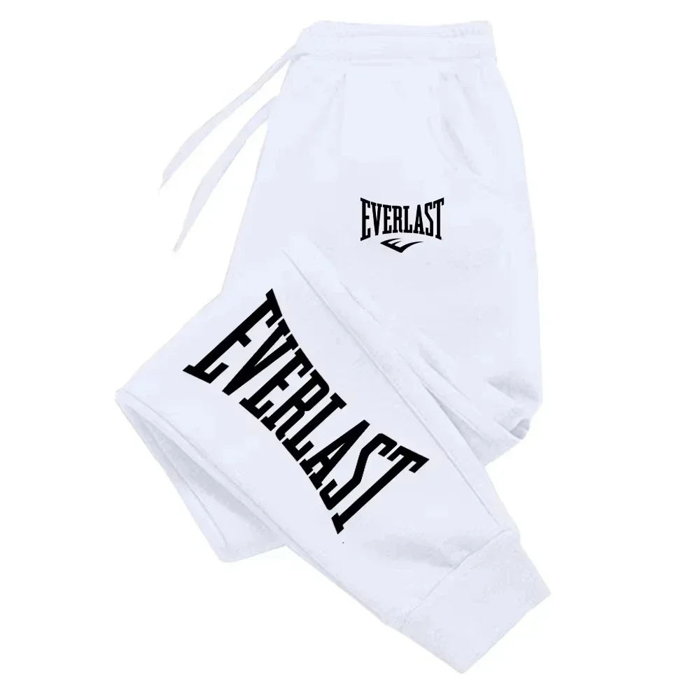EVERLAST الرجال النساء الركض Sweatpants تشغيل السراويل الصوف الشارع الشهير الرياضة المتضخم عداء ببطء عرق السراويل 2025 الملابس