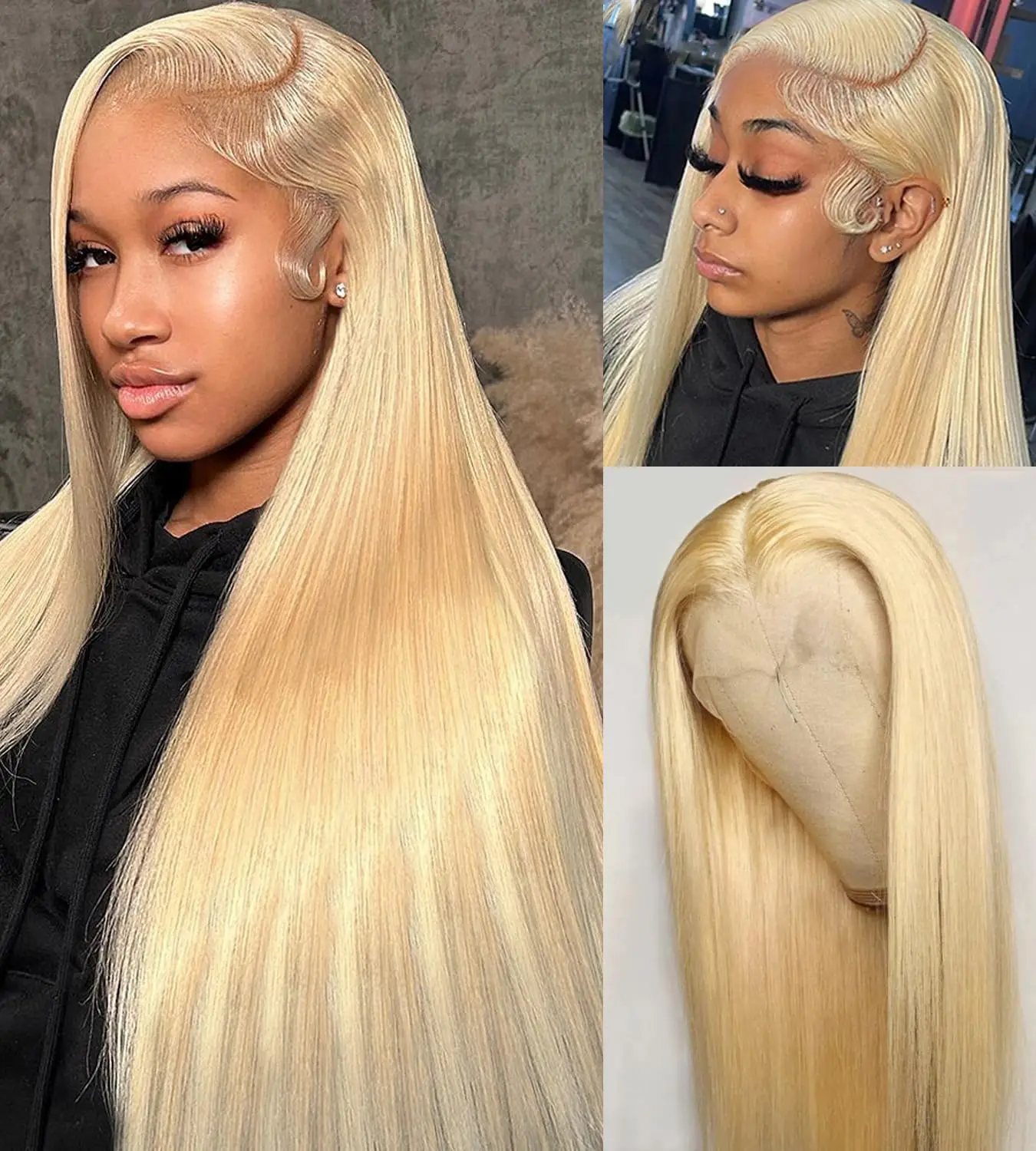 613 13x4 Lace Front Wig Human Hair 180 Density 613 Lace Front Wig Human Hair Blonde Wig Human Hair Straight Lace Frontal Wig Hum