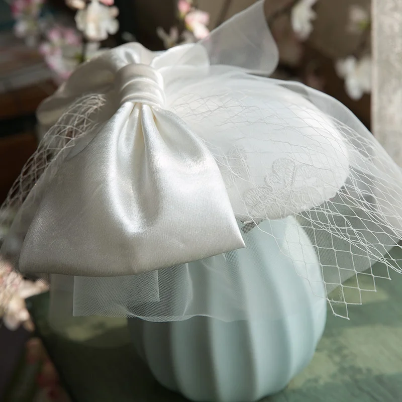 

White Fascinator Hats For Weddings Church Women Derby Pillbox Hat With Veil Black Fedoras Vintage Ladies Party Elegant