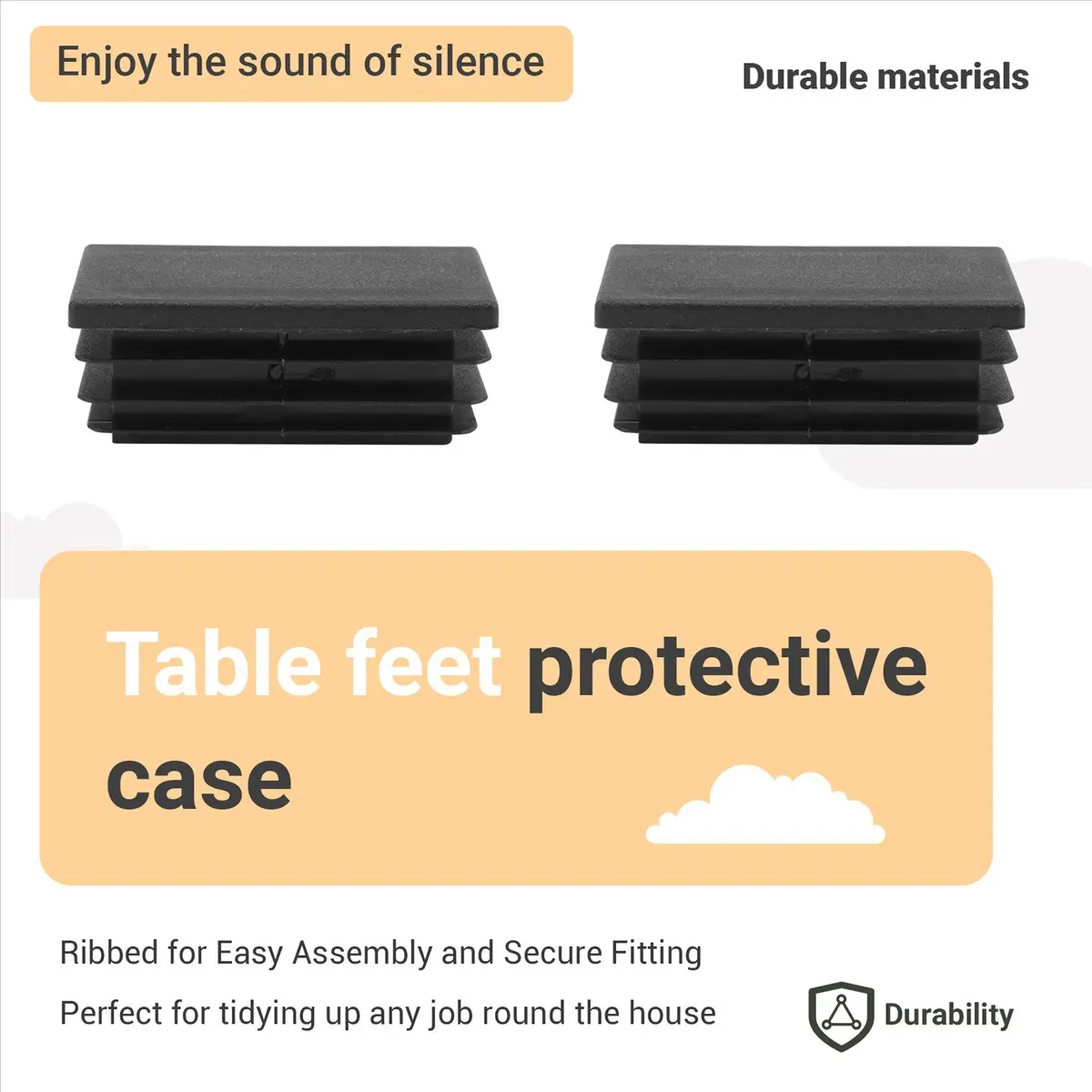 

* Пластиковые заглушки WFS, вставки для трубок 25 мм x 50 мм, 40 шт., черные