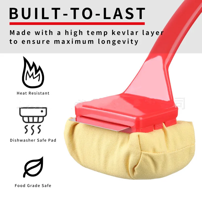 

Barbecue Grill Cleaning Brush Degreasing Flame Retardant Cloth Kitchen Cleaning Head Bristle Free Steel Grates Bbq Cleaner Tool