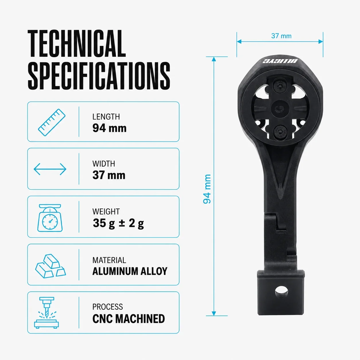 ULLICYC For V5RS C68 V4RS CC.01 Integrated Handlebar Computer Mount  Compatible with GPS/Garmin/Bryton/Wahoo Aluminum Alloy